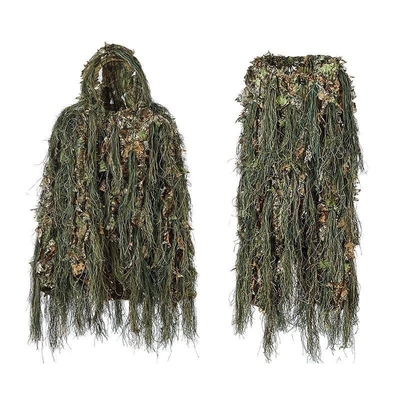China Xinxin Tactical Caza al aire libre Entrenamiento duradero Camuflaje Impermeable Respirable Traje 3D Leaf Ghillie