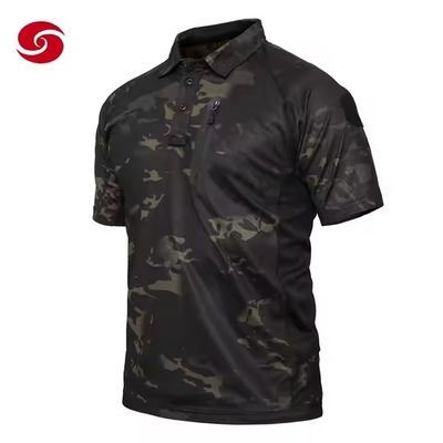 Vestido táctico digital de secado rápido Camuflaje Manga corta TWLL para hombres