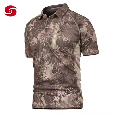 Vestido táctico digital de secado rápido Camuflaje Manga corta TWLL para hombres