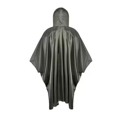 Pantalón de lluvia de poliéster transpirable verde oliva para actividades al aire libre