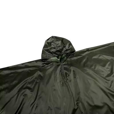 Pantalón de lluvia de poliéster transpirable verde oliva para actividades al aire libre