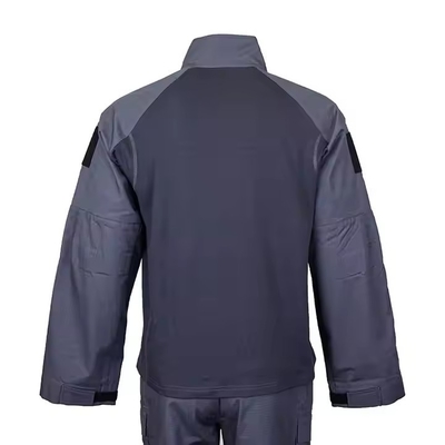 Traje táctico con cremallera en azul oscuro con logotipo personalizado