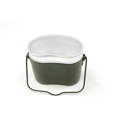 Cantina táctica Oliva verde caldera de aluminio de 3 piezas caja de almuerzo equipo táctico para exteriores