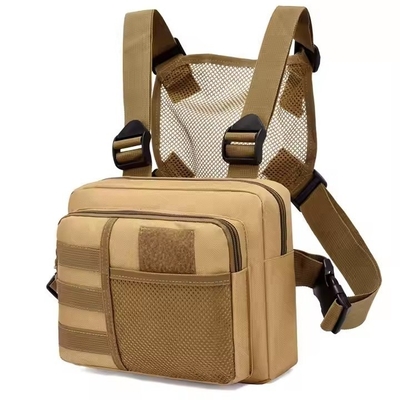 Chaleco táctico al aire libre con cinturón de hombro almohadillado Bolsa de bolso de pecho unisex