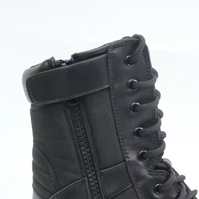 Botas de cuero negro de grano completo botas de seguridad de caucho suela dura PU de cuero genuino botas de exterior para hombres