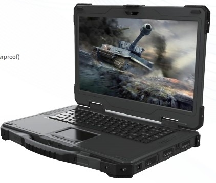 Ejército refuerzo notbook, refuerzo de laboratorio, 14 pulgadas de pantalla única portátil portátil robusto
