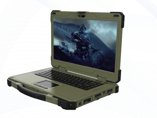 Ejército refuerzo notbook, refuerzo de laboratorio, 14 pulgadas de pantalla única portátil portátil robusto