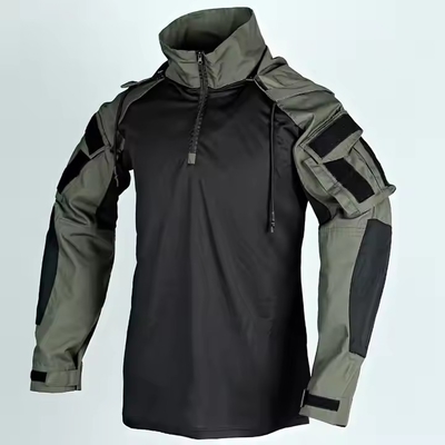 Traje de protección táctico camuflaje con capucha camisa de entrenamiento de rana respirante y pantalones