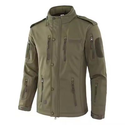 Custom Mens Camo Deportivo Cálido Verde Inodoro Negro Entrenamiento al aire libre Softshell Vello Polar Navy Invierno chaquetas tácticas