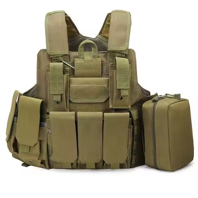 Equipo de equipo táctico Camuflaje de protección Disparar senderismo Oxford portador de placas multifuncional chaleco táctico