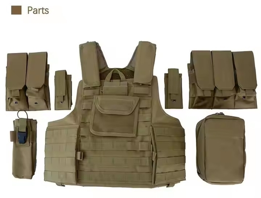 Equipo de equipo táctico Camuflaje de protección Disparar senderismo Oxford portador de placas multifuncional chaleco táctico