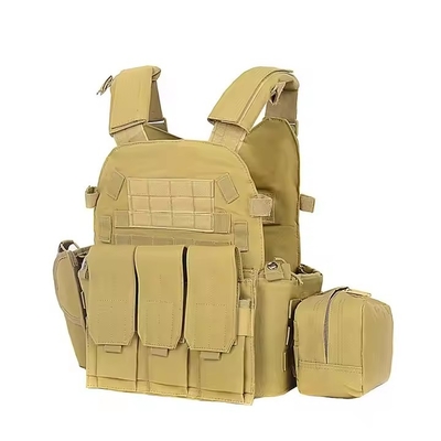 Equipo de equipo táctico Camuflaje de protección Disparar senderismo Oxford portador de placas multifuncional chaleco táctico
