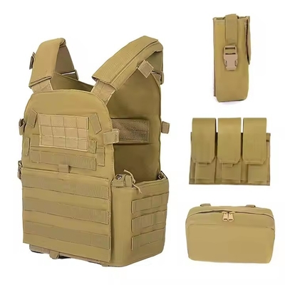 Equipo de equipo táctico Camuflaje de protección Disparar senderismo Oxford portador de placas multifuncional chaleco táctico