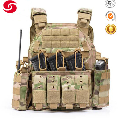 Chaleco táctico de combate con sistema Molle y cinturones ajustables