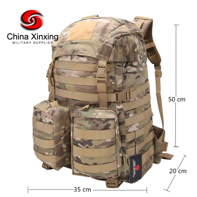 Prenda impermeable táctica militar de encargo los 50*35*20cm del camuflaje de la mochila que camina