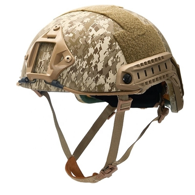 Casco contra incendios forestales de Kevlar de fibra de aramida de alta densidad con sistema rápido Ops-Core, concha UHMWPE y casco táctico Mich